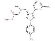 methyl N-methyl-N-{[3-(3-methylphenyl)-1-(4-methylphenyl)-1H-pyrazol-4-yl]methyl}glycinate