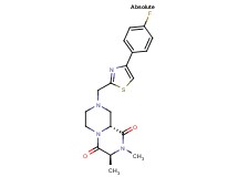 (3S,9aR)-8-{[4-(4-fluorophenyl)-1,3-thiazol-2-yl]methyl}-2,3-dimethyltetrahydro-2H-pyrazino[1,2-a]pyrazine-1,4(3H,6H)-dione