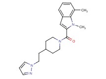 1,7-dimethyl-2-({4-[2-(1H-pyrazol-1-yl)ethyl]-1-piperidinyl}carbonyl)-1H-indole