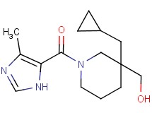 {3-(cyclopropylmethyl)-1-[(4-methyl-1H-imidazol-5-yl)carbonyl]-3-piperidinyl}methanol