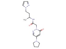 N-[1-methyl-3-(1H-pyrazol-1-yl)propyl]-2-[6-oxo-4-(1-pyrrolidinyl)-1(6H)-pyridazinyl]acetamide