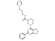 N-[3-(1H-imidazol-1-yl)propyl]-1-(2-phenyl-6,7-dihydro-5H-cyclopenta[d]pyrimidin-4-yl)-3-piperidinecarboxamide