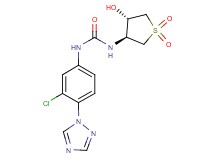 N-[3-chloro-4-(1H-1,2,4-triazol-1-yl)phenyl]-N'-[(3S*,4S*)-4-hydroxy-1,1-dioxidotetrahydro-3-thienyl]urea