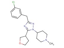 4-[3-(3-chlorobenzyl)-5-(tetrahydrofuran-3-yl)-1H-1,2,4-triazol-1-yl]-1-methylpiperidine