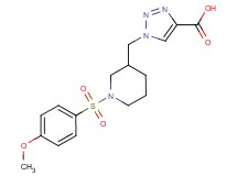 1-({1-[(4-methoxyphenyl)sulfonyl]piperidin-3-yl}methyl)-1H-1,2,3-triazole-4-carboxylic acid