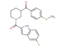 {1-[(5-fluoro-1H-indol-2-yl)carbonyl]-3-piperidinyl}[4-(methylthio)phenyl]methanone