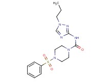 4-(phenylsulfonyl)-N-(1-propyl-1H-1,2,4-triazol-3-yl)piperazine-1-carboxamide