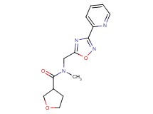 N-methyl-N-{[3-(2-pyridinyl)-1,2,4-oxadiazol-5-yl]methyl}tetrahydro-3-furancarboxamide