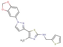 5-[1-(1,3-benzodioxol-5-yl)-1H-pyrazol-3-yl]-4-methyl-N-(2-thienylmethyl)-1,3-thiazol-2-amine