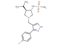 N-((3S*,4R*)-1-{[3-(4-fluorophenyl)-1H-pyrazol-4-yl]methyl}-4-isopropylpyrrolidin-3-yl)methanesulfonamide
