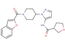 N-{1-[1-(1-benzofuran-2-ylcarbonyl)-4-piperidinyl]-1H-pyrazol-5-yl}tetrahydro-3-furancarboxamide
