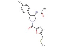 N-((3S*,4R*)-4-(4-methylphenyl)-1-{5-[(methylthio)methyl]-2-furoyl}-3-pyrrolidinyl)acetamide