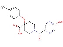 1-[(5-hydroxypyrazin-2-yl)carbonyl]-4-(4-methylphenoxy)piperidine-4-carboxylic acid