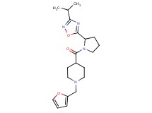 1-(2-furylmethyl)-4-{[2-(3-isopropyl-1,2,4-oxadiazol-5-yl)-1-pyrrolidinyl]carbonyl}piperidine