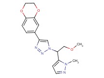 4-(2,3-dihydro-1,4-benzodioxin-6-yl)-1-[2-methoxy-1-(1-methyl-1H-pyrazol-5-yl)ethyl]-1H-1,2,3-triazole