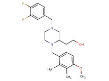 2-[4-(3,4-difluorobenzyl)-1-(4-methoxy-2,3-dimethylbenzyl)-2-piperazinyl]ethanol