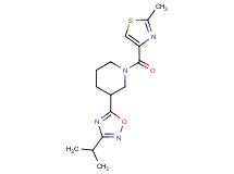 3-(3-isopropyl-1,2,4-oxadiazol-5-yl)-1-[(2-methyl-1,3-thiazol-4-yl)carbonyl]piperidine
