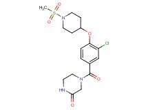 4-(3-chloro-4-{[1-(methylsulfonyl)-4-piperidinyl]oxy}benzoyl)-2-piperazinone
