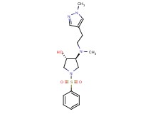 (3S*,4S*)-4-{methyl[2-(1-methyl-1H-pyrazol-4-yl)ethyl]amino}-1-(phenylsulfonyl)-3-pyrrolidinol