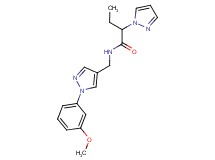N-{[1-(3-methoxyphenyl)-1H-pyrazol-4-yl]methyl}-2-(1H-pyrazol-1-yl)butanamide