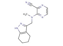 3-[methyl(4,5,6,7-tetrahydro-1H-indazol-3-ylmethyl)amino]-2-pyrazinecarbonitrile