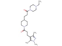 1-ethyl-4-(3-{1-[3-(1,3,5-trimethyl-1H-pyrazol-4-yl)propanoyl]-4-piperidinyl}propanoyl)piperazine