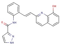 N-{2-[(E)-2-(8-hydroxyquinolin-2-yl)vinyl]phenyl}-1H-pyrazole-3-carboxamide