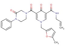 N-allyl-1-[(5-methyl-2-furyl)methyl]-4-oxo-5-[(3-oxo-4-phenyl-1-piperazinyl)carbonyl]-1,4-dihydro-3-pyridinecarboxamide
