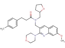 N-{[7-methoxy-2-(4-morpholinyl)-3-quinolinyl]methyl}-3-(4-methylphenyl)-N-(tetrahydro-2-furanylmethyl)propanamide