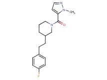3-[2-(4-fluorophenyl)ethyl]-1-[(1-methyl-1H-pyrazol-5-yl)carbonyl]piperidine