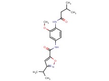 3-isopropyl-N-{3-methoxy-4-[(3-methylbutanoyl)amino]phenyl}isoxazole-5-carboxamide