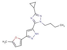 1-butyl-3-cyclopropyl-5-[3-(5-methyl-2-furyl)-1H-pyrazol-5-yl]-1H-1,2,4-triazole