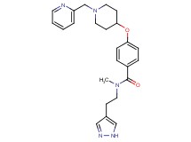 N-methyl-N-[2-(1H-pyrazol-4-yl)ethyl]-4-{[1-(2-pyridinylmethyl)-4-piperidinyl]oxy}benzamide