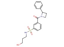 N-(3-hydroxypropyl)-3-[(2-phenylazetidin-1-yl)carbonyl]benzenesulfonamide
