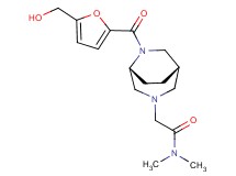2-{(1S*,5R*)-6-[5-(hydroxymethyl)-2-furoyl]-3,6-diazabicyclo[3.2.2]non-3-yl}-N,N-dimethylacetamide