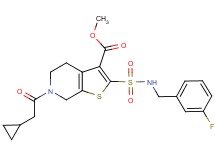 methyl 6-(cyclopropylacetyl)-2-{[(3-fluorobenzyl)amino]sulfonyl}-4,5,6,7-tetrahydrothieno[2,3-c]pyridine-3-carboxylate