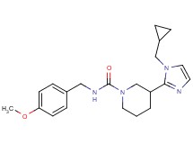 3-[1-(cyclopropylmethyl)-1H-imidazol-2-yl]-N-(4-methoxybenzyl)-1-piperidinecarboxamide