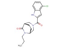 (1S*,5R*)-3-[(4-chloro-1H-indol-2-yl)carbonyl]-6-propyl-3,6-diazabicyclo[3.2.2]nonan-7-one