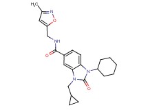 1-cyclohexyl-3-(cyclopropylmethyl)-N-[(3-methylisoxazol-5-yl)methyl]-2-oxo-2,3-dihydro-1H-benzimidazole-5-carboxamide