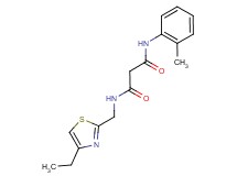 N-[(4-ethyl-1,3-thiazol-2-yl)methyl]-N'-(2-methylphenyl)malonamide