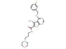 4-[(3-fluorobenzyl)amino]-5-methyl-N-[3-(4-morpholinyl)propyl]thieno[2,3-d]pyrimidine-6-carboxamide