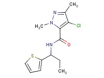 4-chloro-1,3-dimethyl-N-[1-(2-thienyl)propyl]-1H-pyrazole-5-carboxamide