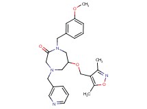 6-[(3,5-dimethyl-4-isoxazolyl)methoxy]-1-(3-methoxybenzyl)-4-(3-pyridinylmethyl)-1,4-diazepan-2-one
