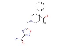 5-[(4-acetyl-4-phenyl-1-piperidinyl)methyl]-1,2,4-oxadiazole-3-carboxamide