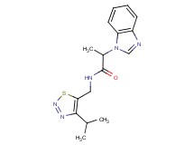 2-(1H-benzimidazol-1-yl)-N-[(4-isopropyl-1,2,3-thiadiazol-5-yl)methyl]propanamide