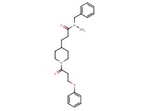 N-benzyl-N-methyl-3-[1-(3-phenoxypropanoyl)-4-piperidinyl]propanamide