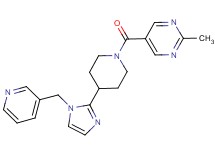 2-methyl-5-({4-[1-(3-pyridinylmethyl)-1H-imidazol-2-yl]-1-piperidinyl}carbonyl)pyrimidine