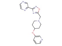 2-(5-{[4-(3-pyridinyloxy)-1-piperidinyl]methyl}-1,2,4-oxadiazol-3-yl)pyrazine