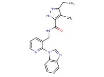 N-{[2-(1H-benzimidazol-1-yl)pyridin-3-yl]methyl}-3-ethyl-4-methyl-1H-pyrazole-5-carboxamide