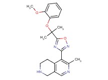 5-{5-[1-(2-methoxyphenoxy)-1-methylethyl]-1,2,4-oxadiazol-3-yl}-6-methyl-1,2,3,4-tetrahydro-2,7-naphthyridine hydrochloride